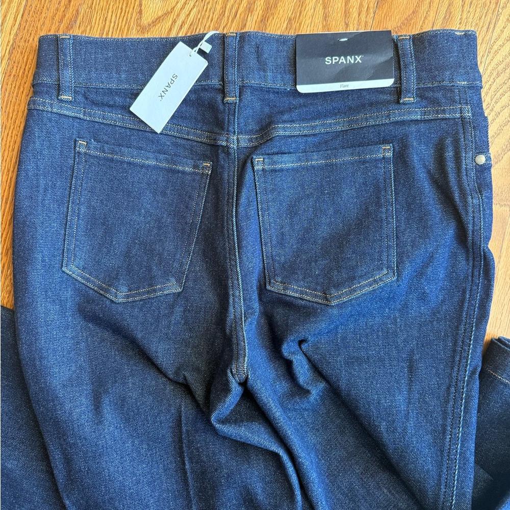 SPANX Women's Dark Blue Flare Jeans